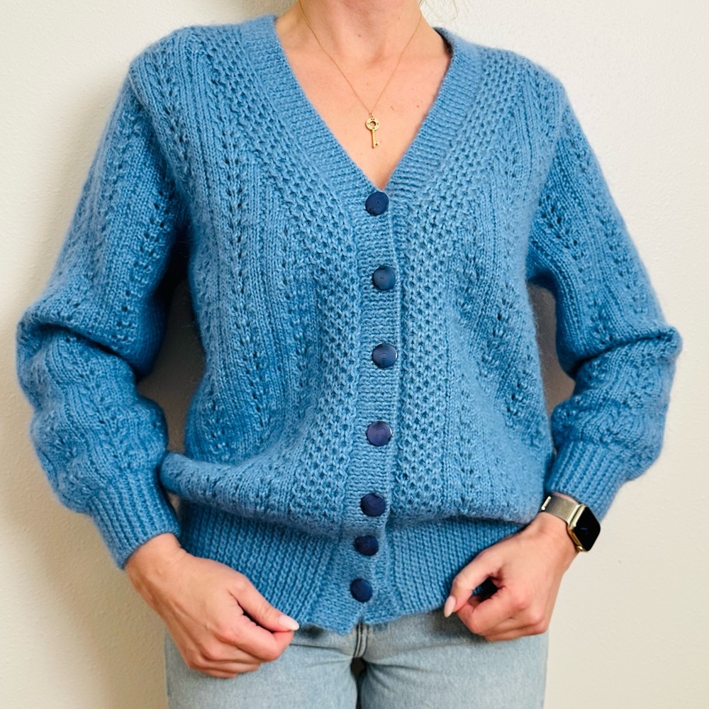 Vintage Cardigan Sweater Hand Knit - Picture 11 of 11